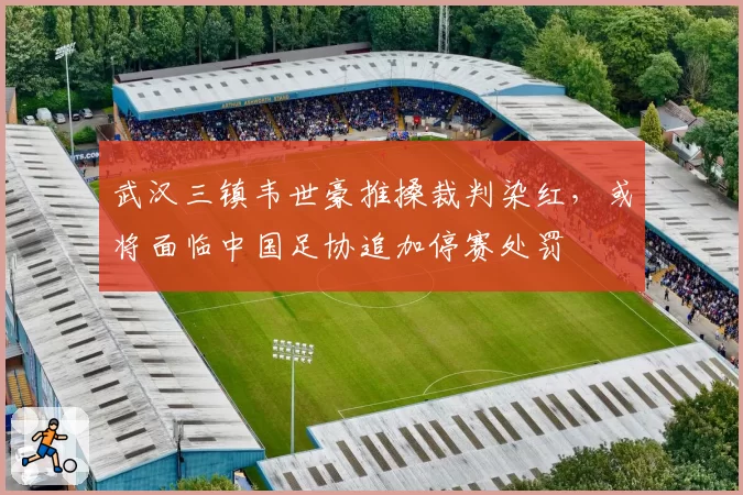 武汉三镇韦世豪推搡裁判染红,或将面临中国足协追加停赛处罚